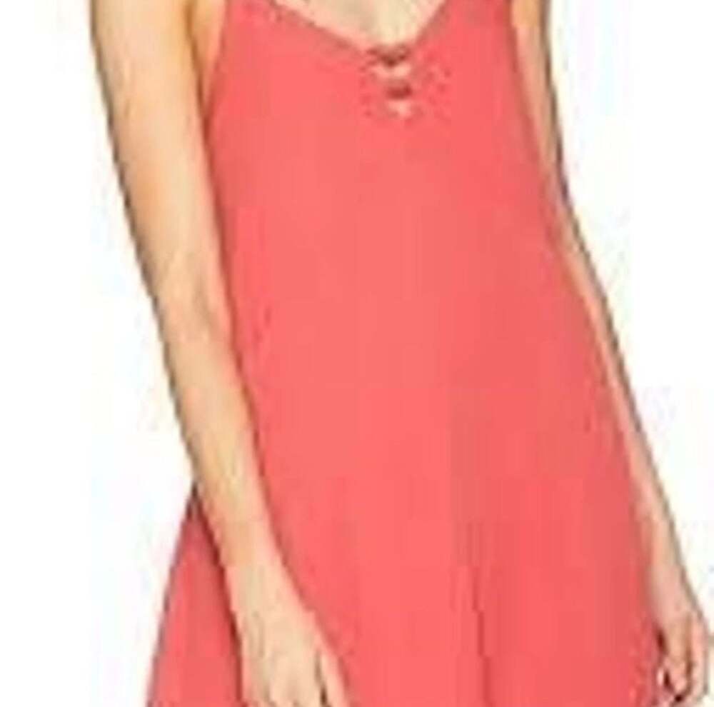 Roxy Softly Love Sleeveless Lace-Up Mini Dress Size M